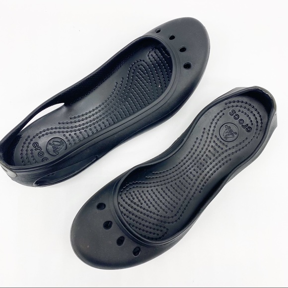 Crocs Kelli Ballet Flats Black Size 8 - Picture 6 of 9